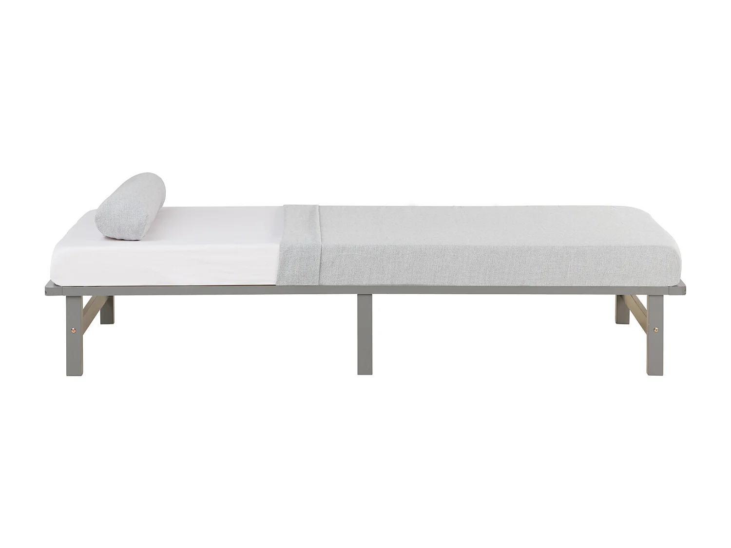 Palettenbett 90x200 cm Grau