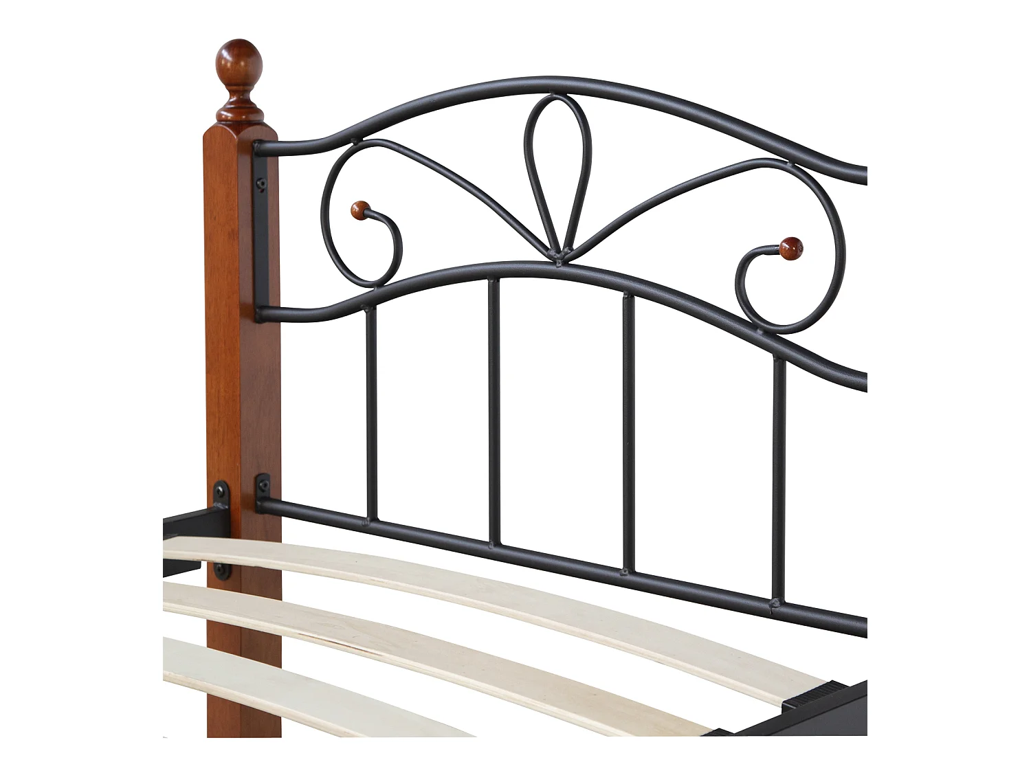 Lit 90x200x12 cm Noir brun