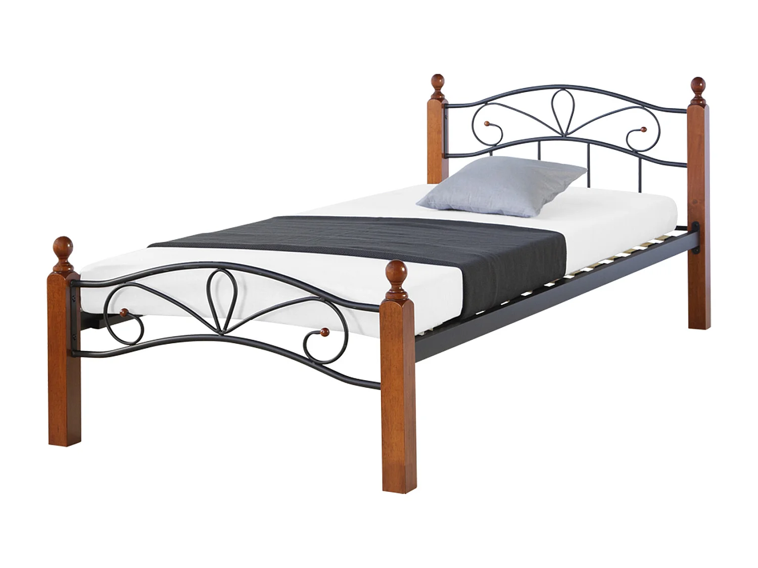 Bed 90x200x12 cm Zwartbruin