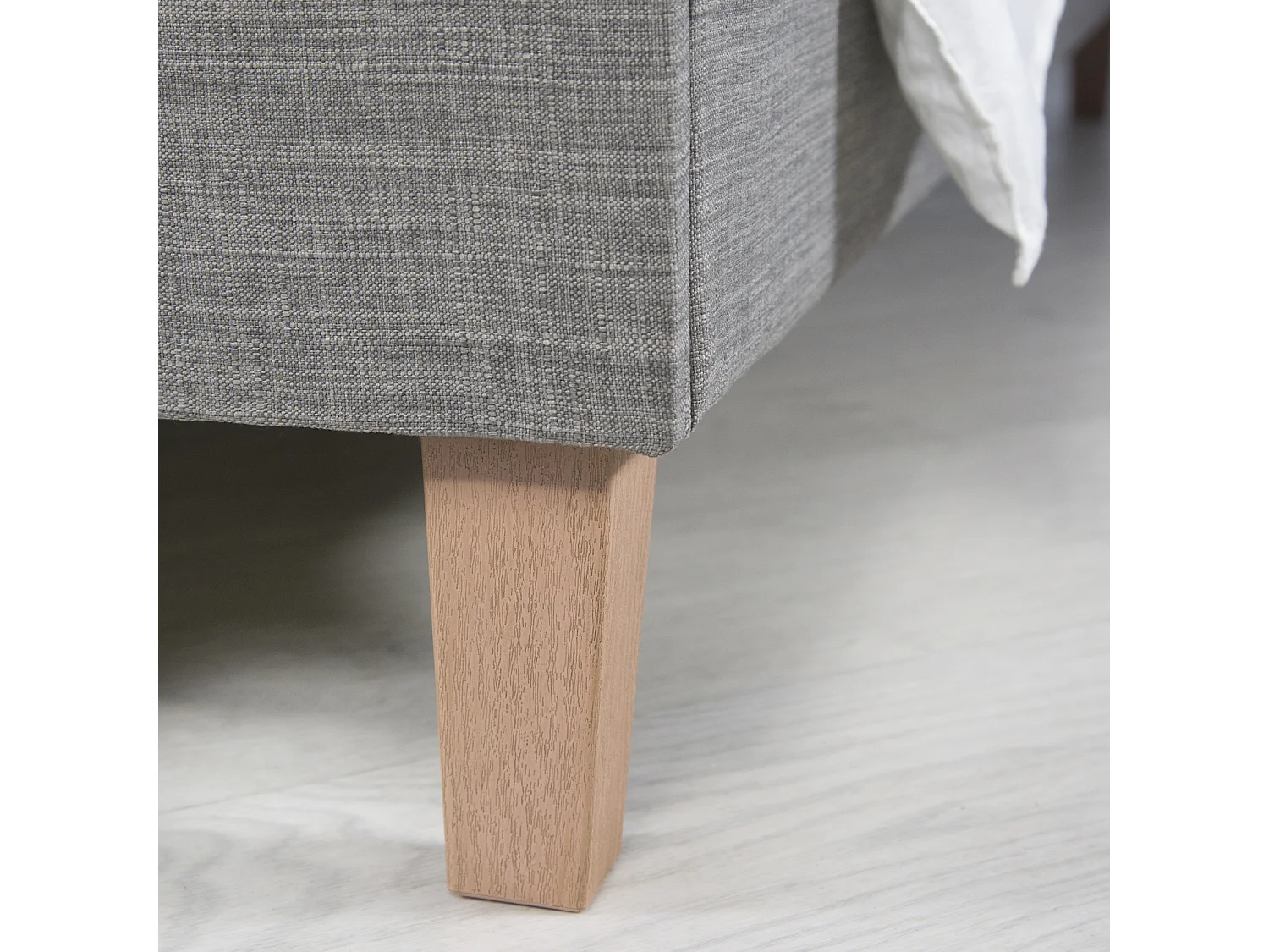 Letto imbottito 140x200x12 cm grigio