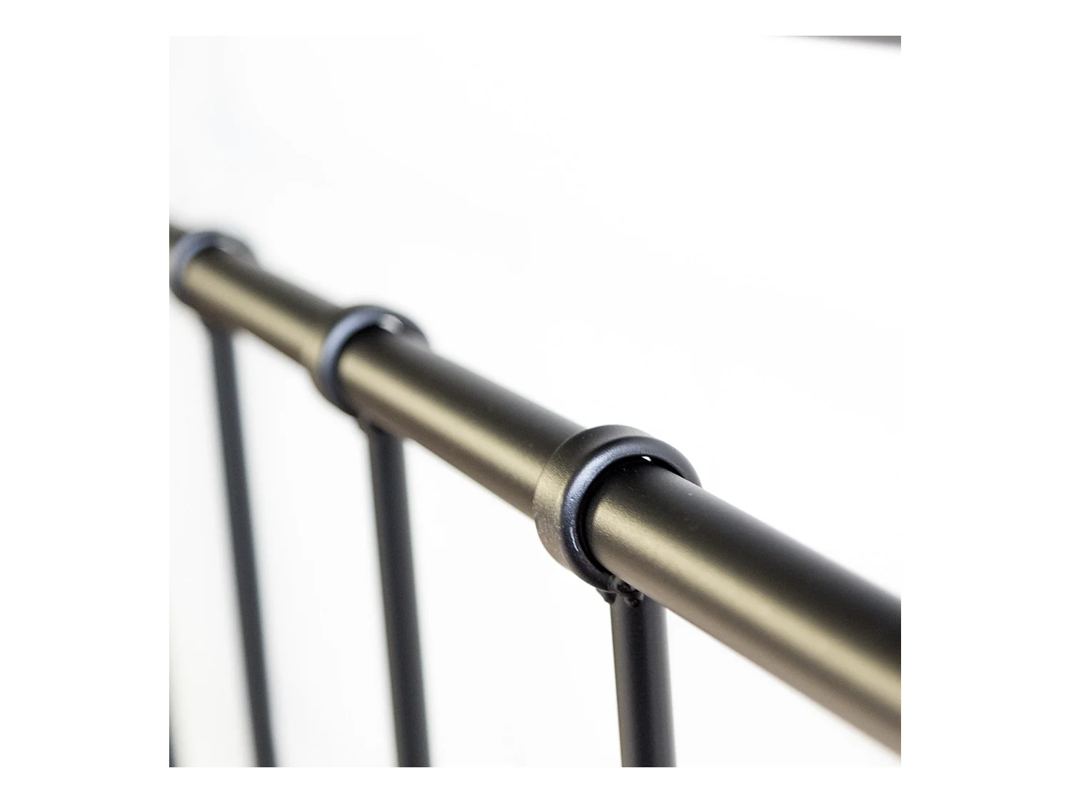 Metallbett 160x200 cm Schwarz Braun 5072