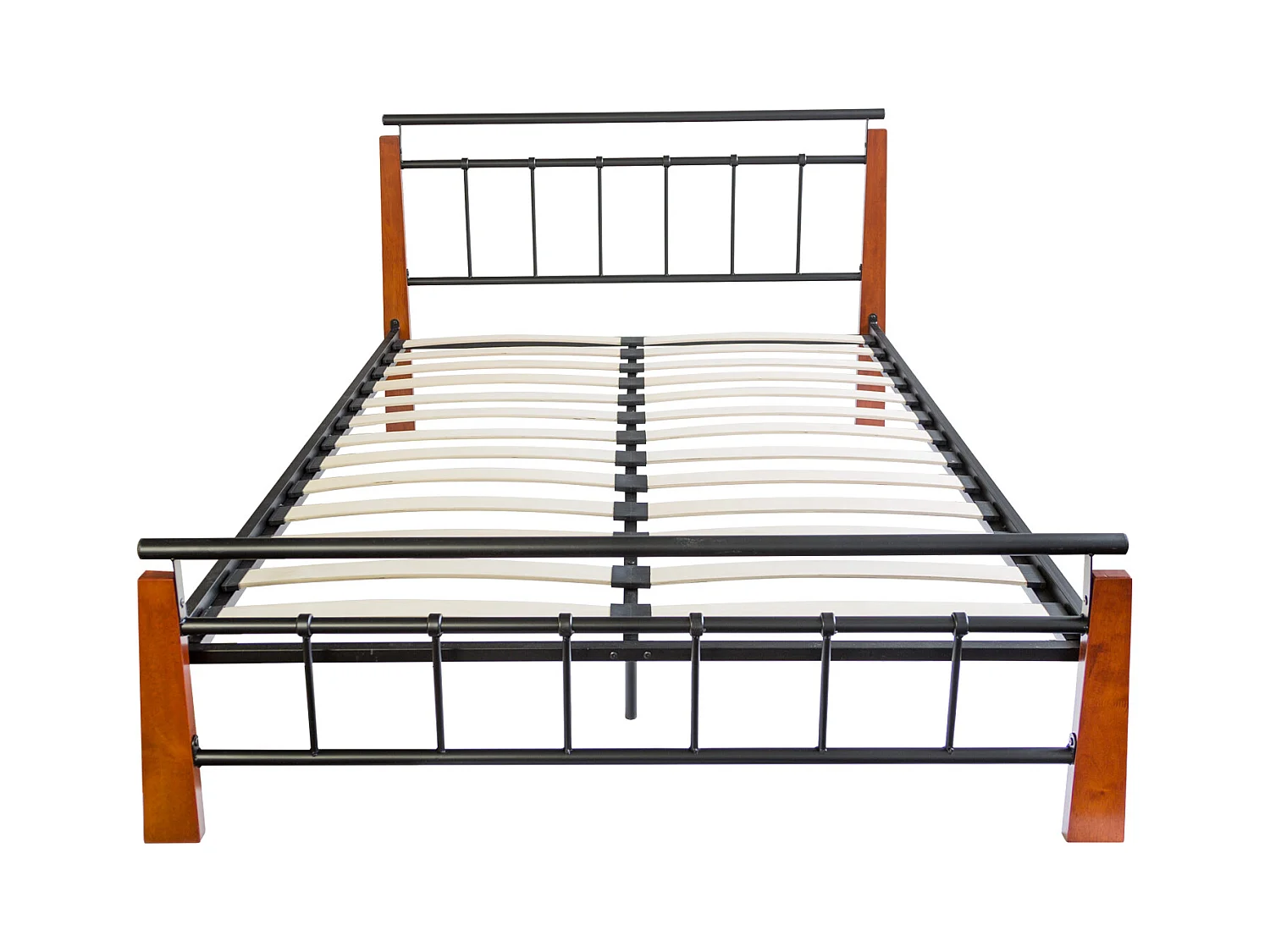 Metallbett 160x200 cm Schwarz Braun 5072