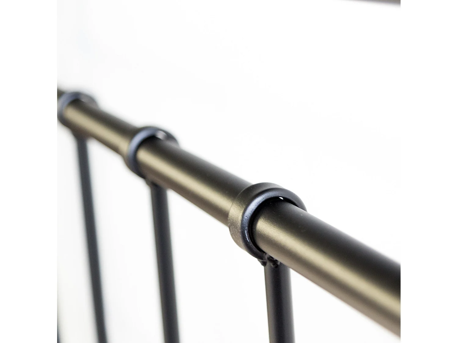 Lit Métallique 160x200 cm Noir Marron 5072