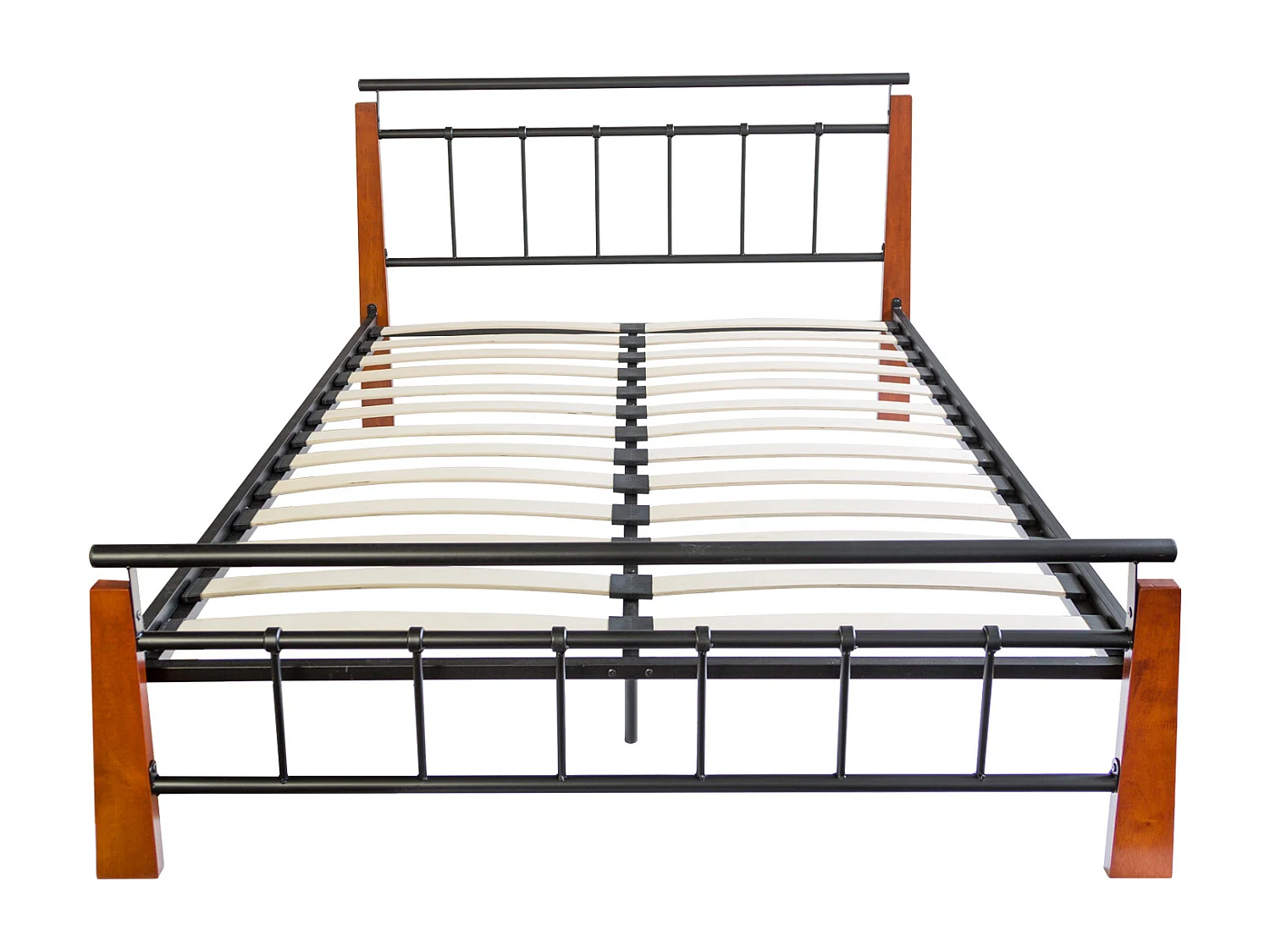 Lit Métallique 160x200 cm Noir Marron 5072