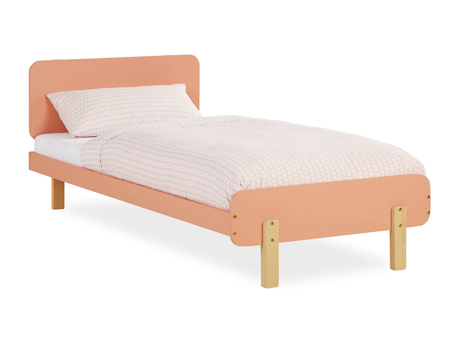 Einzelbett 90x200 cm rot