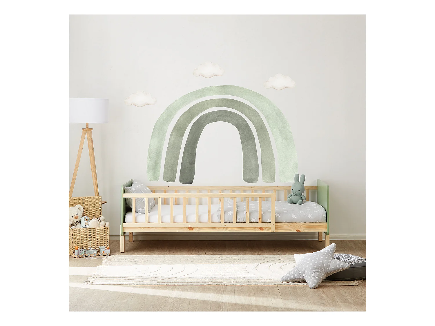 Einzelbett 90x200 cm grün