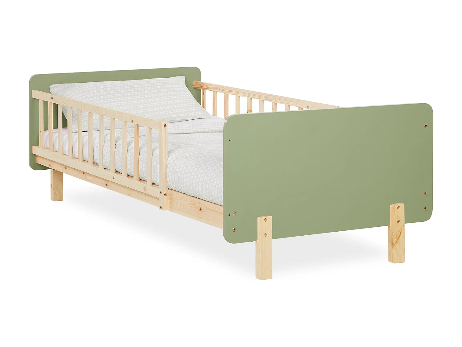 Einzelbett 90x200 cm grün