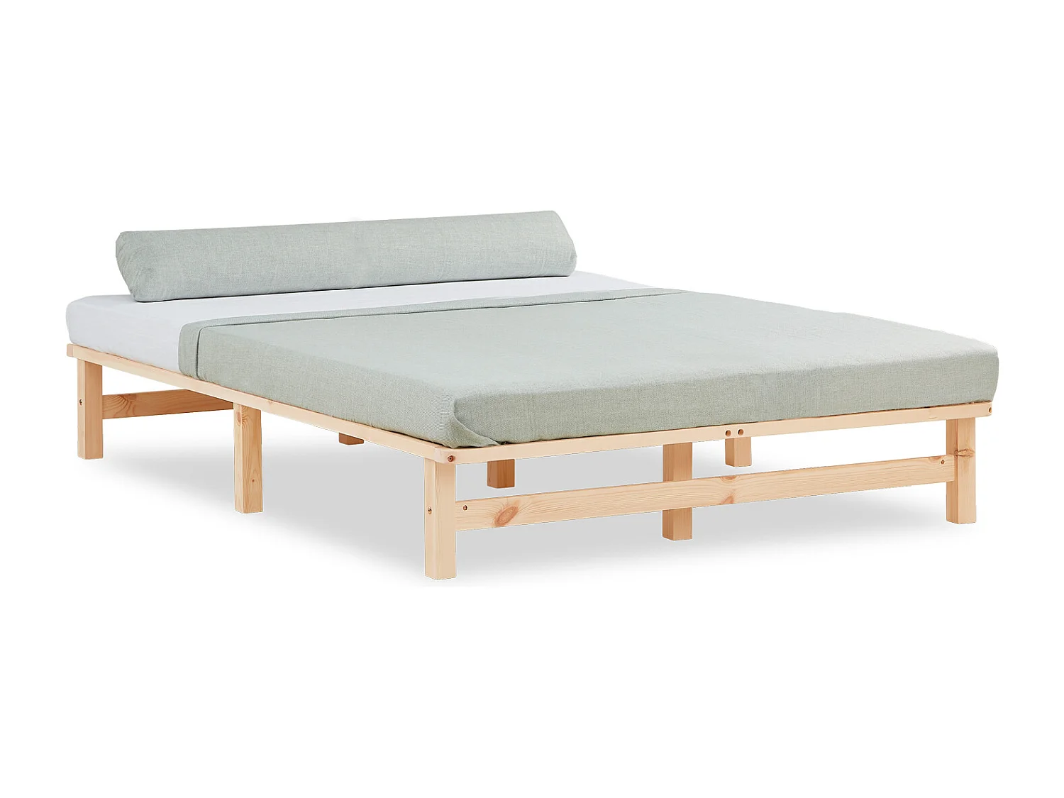 Rama łóżka 140x200 cm naturalna Paleta