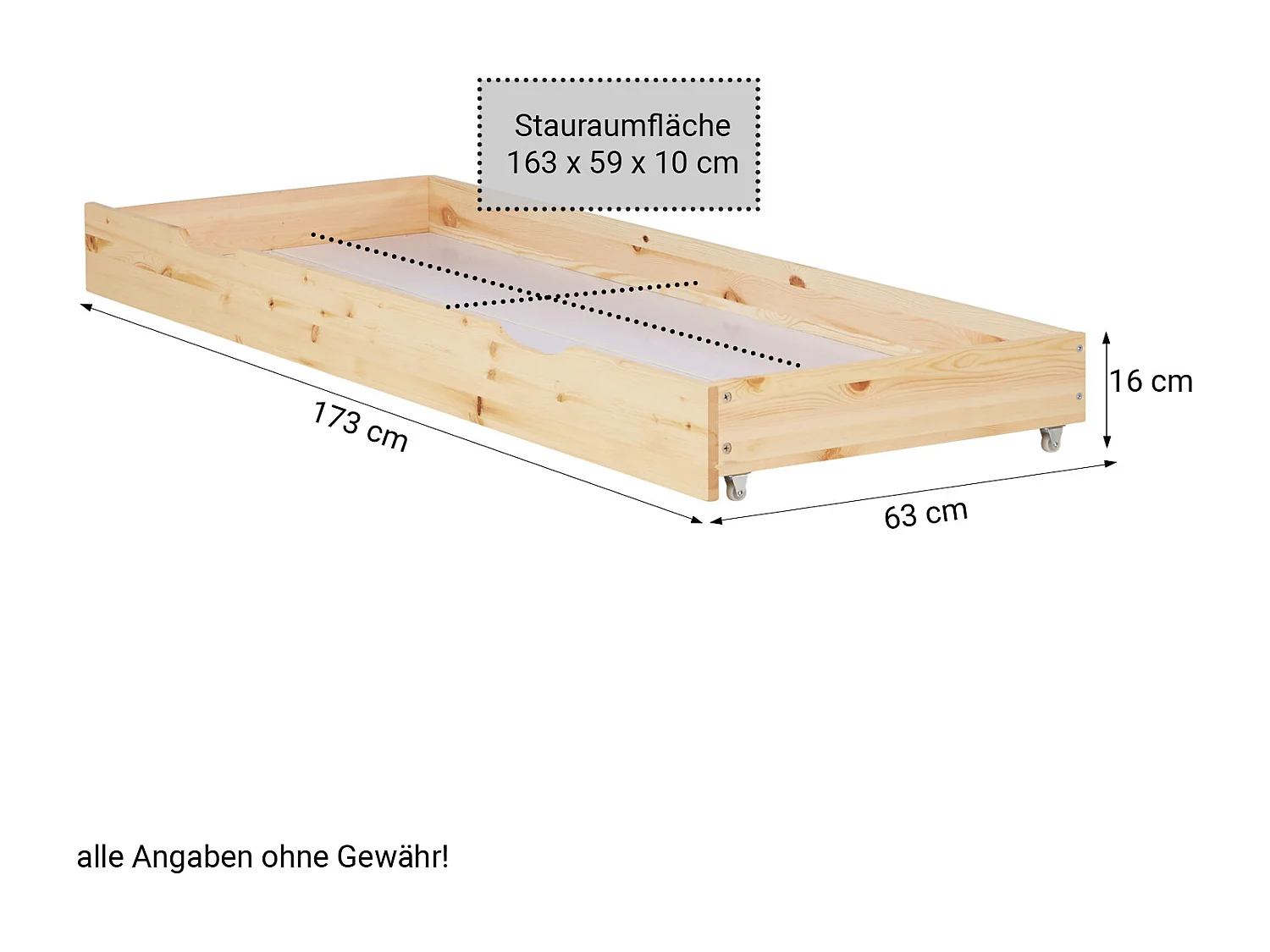 Einzelbett 94,5x204,5x66,7 cm Natur