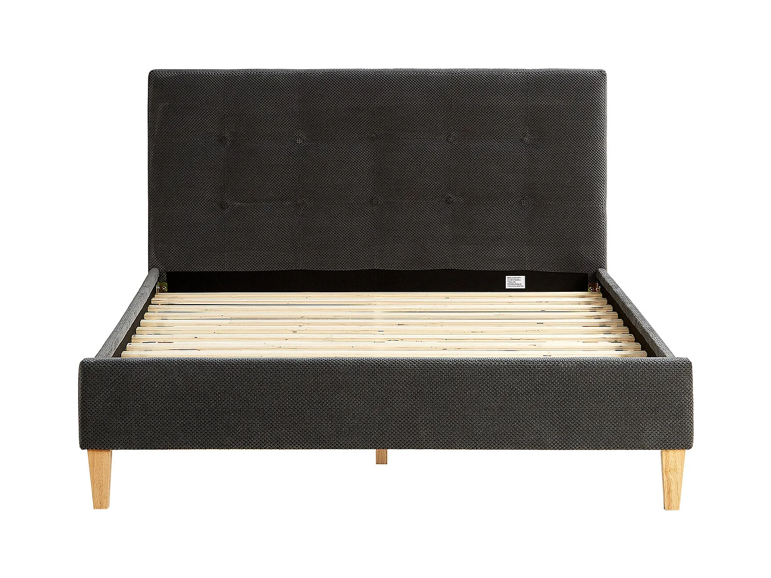 Łóżko 140x200 cm, tapicerowane aksamitem w kolorze antracytowym