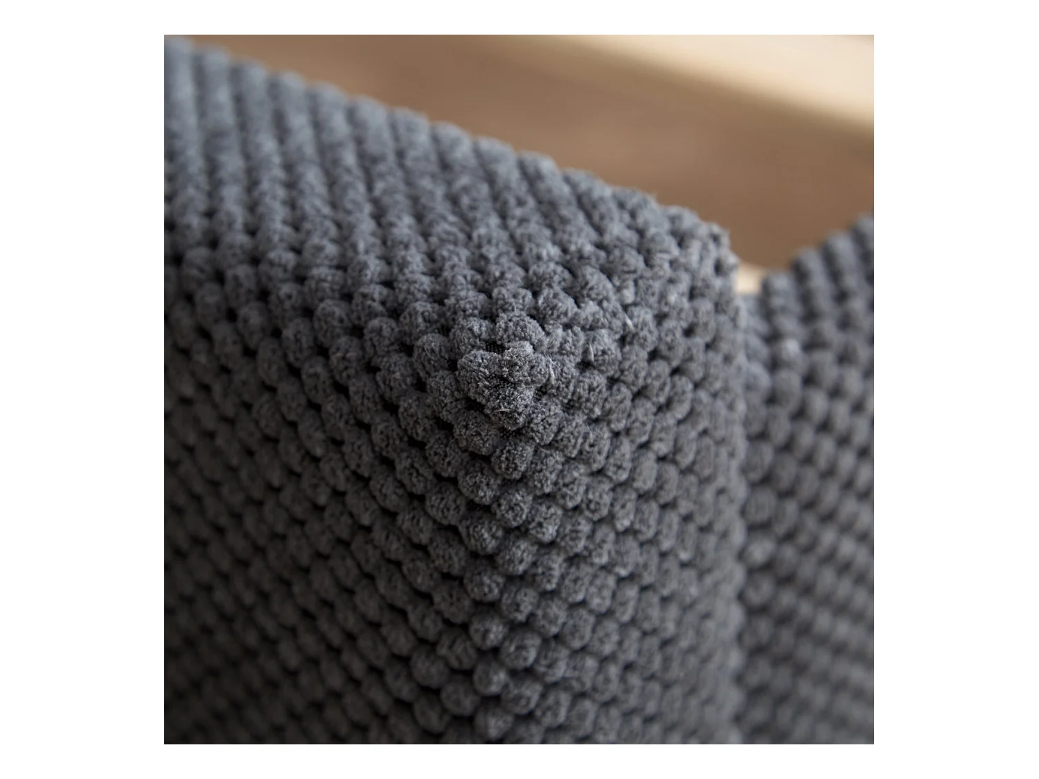 Łóżko 140x200 cm, tapicerowane aksamitem w kolorze antracytowym