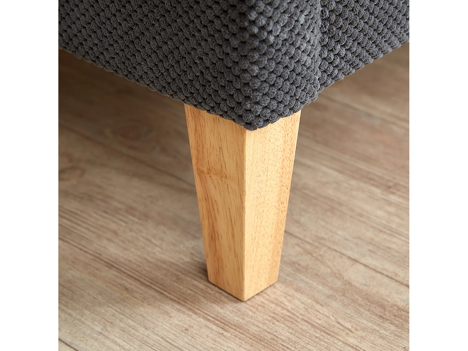 Bed 140x200 cm, bekleed met antraciet fluweel