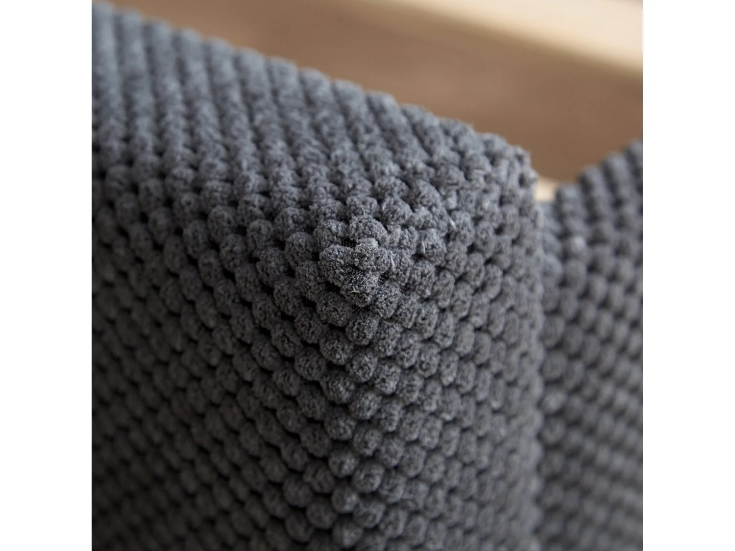 Bed 140x200 cm, bekleed met antraciet fluweel