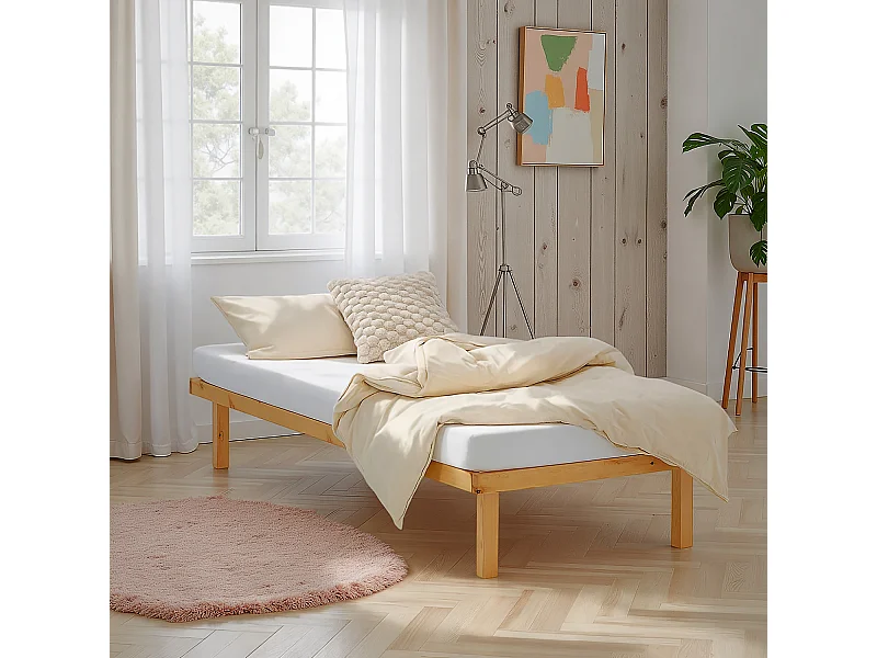 Cama 90x200 cm Natural