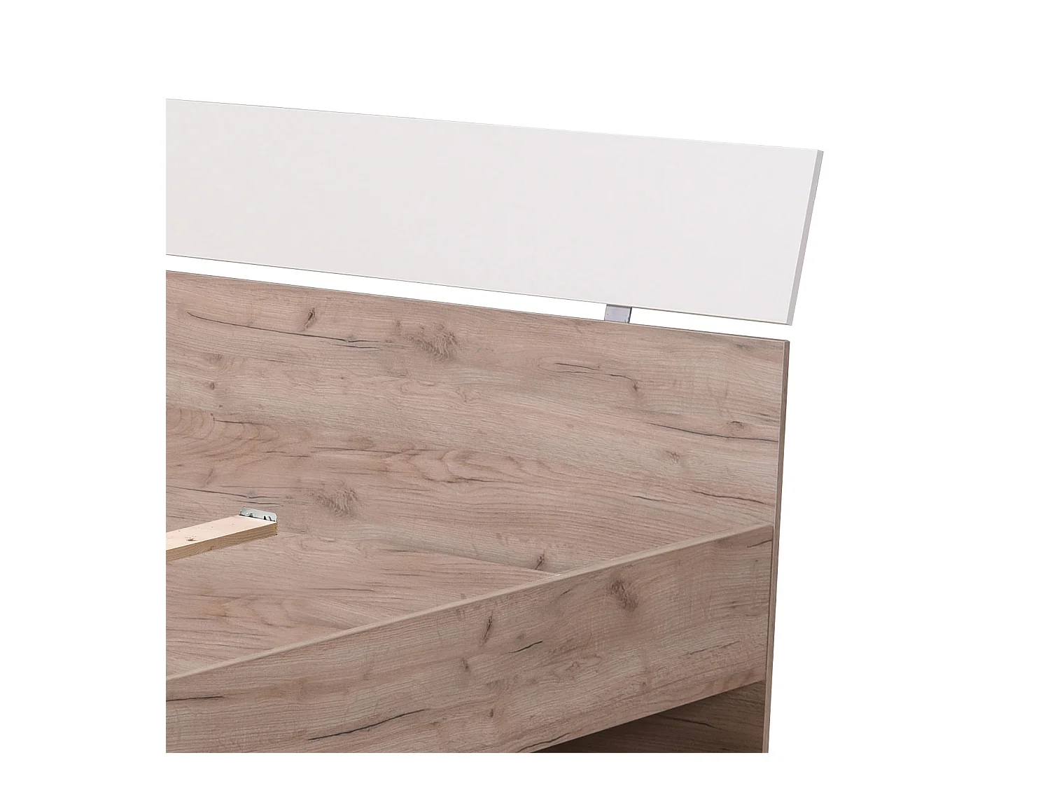 Tweepersoonsbed Queen Size 160x200 cm Grijs wit