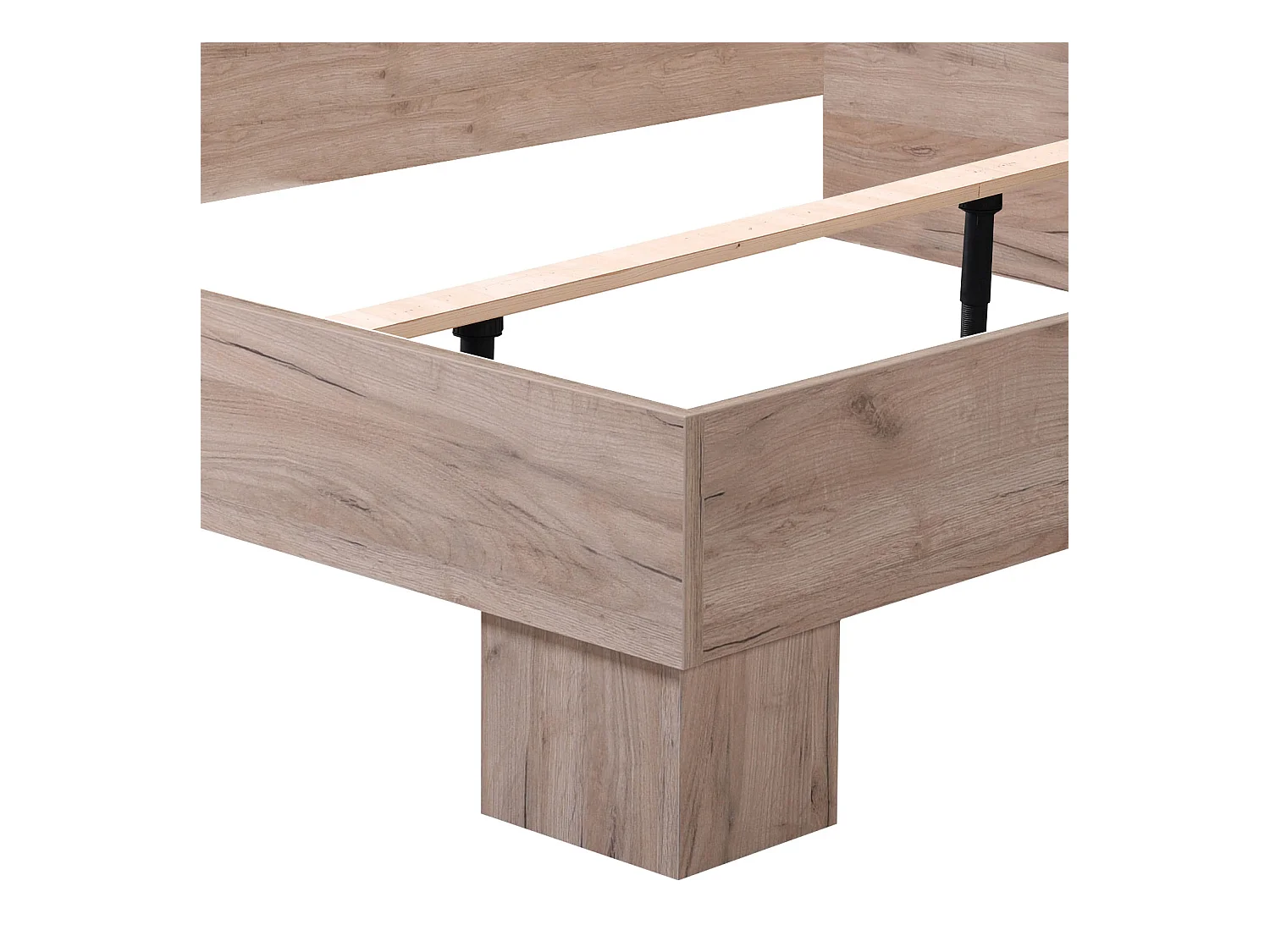Doppelbett Queen Size 160x200 cm Grau Weiß