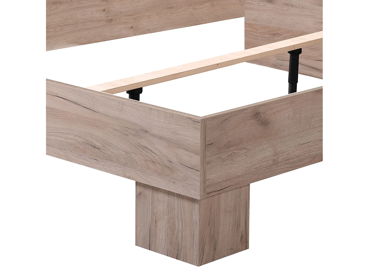 Tweepersoonsbed Queen Size 160x200 cm Grijs wit