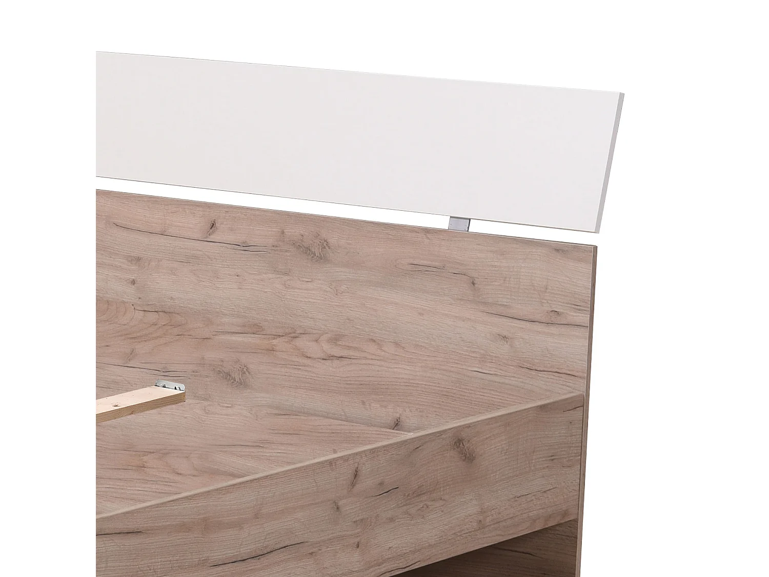 Tweepersoonsbed Queen Size 160x200 cm Grijs wit