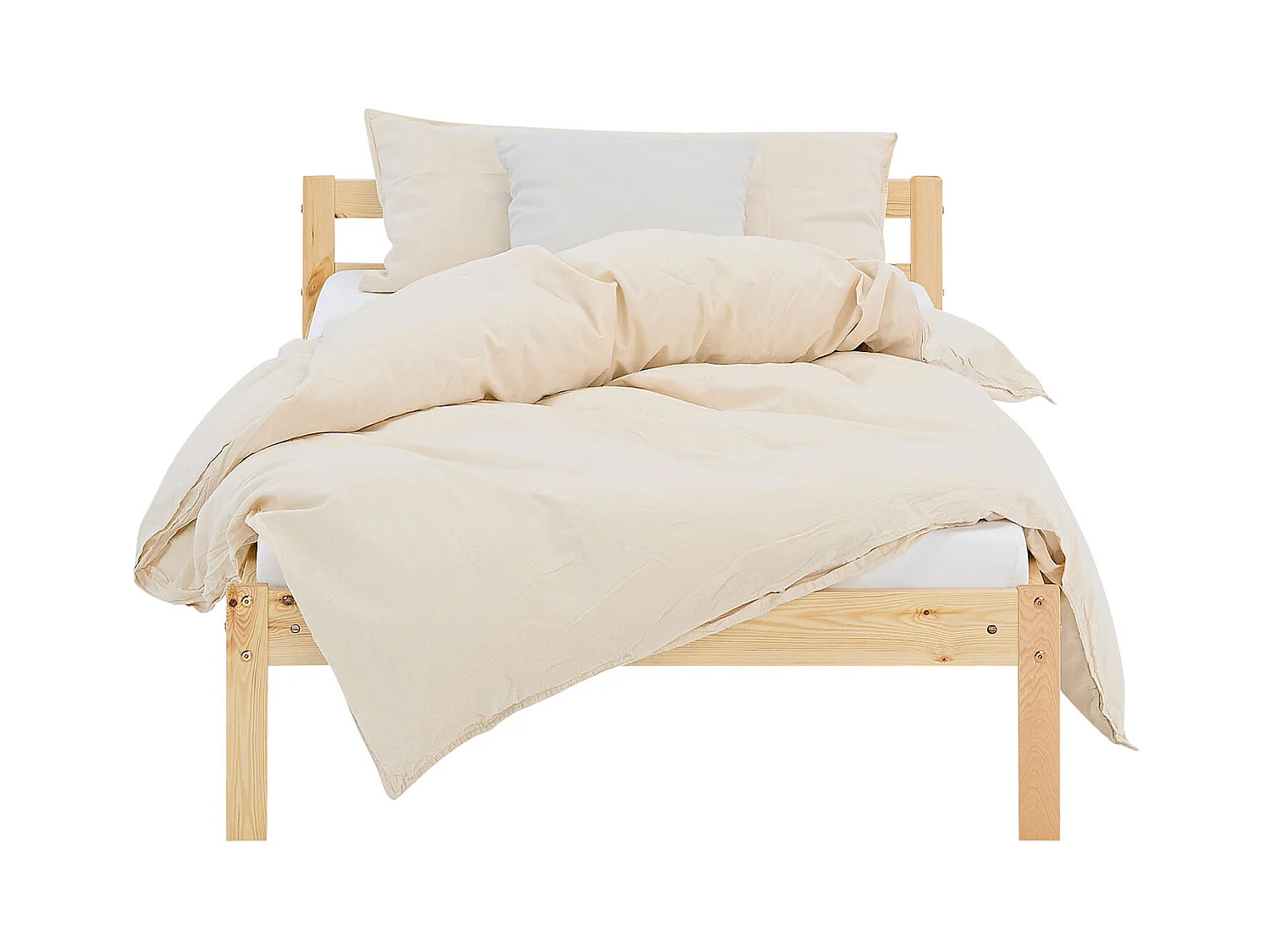 Einzelbett 90x200 cm naturfarben