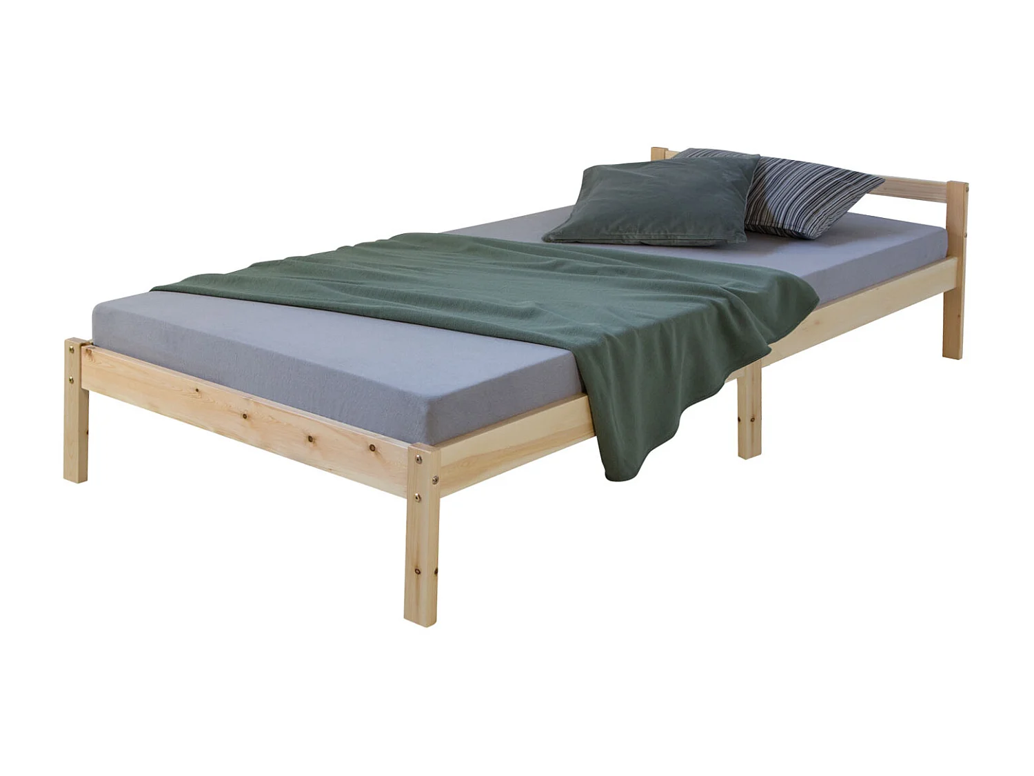 Łóżko pojedyncze 90x200 cm naturalne