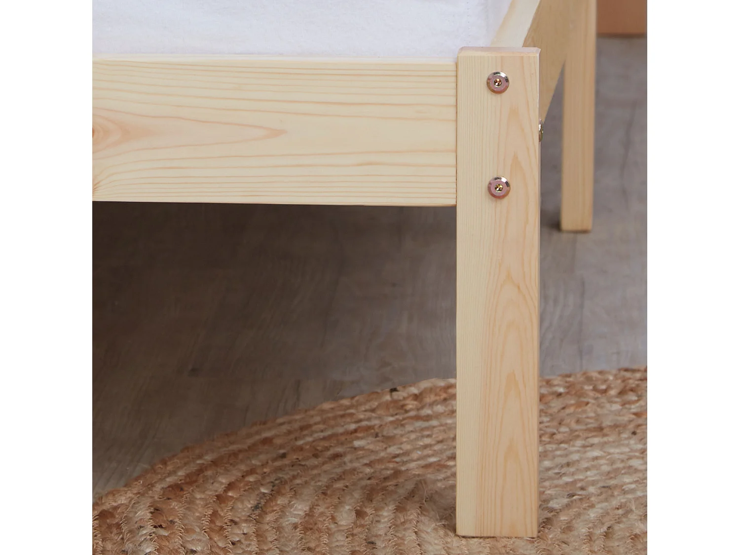 Łóżko pojedyncze 90x200 cm naturalne