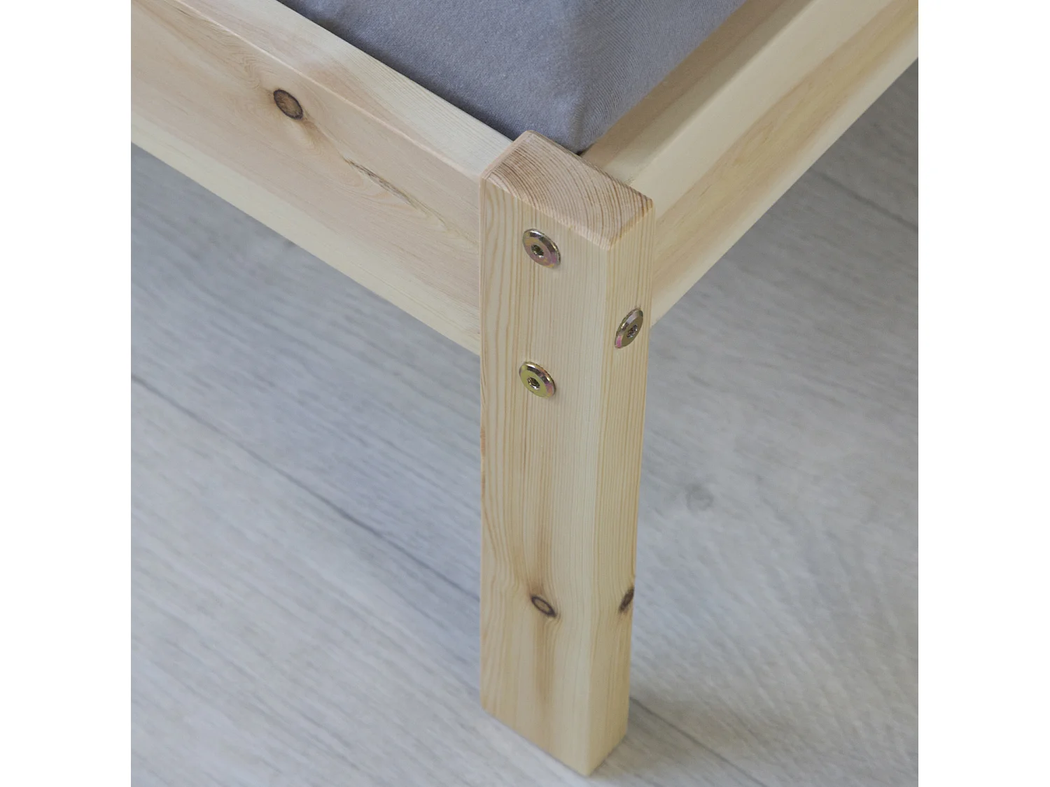 Łóżko pojedyncze 90x200 cm naturalne