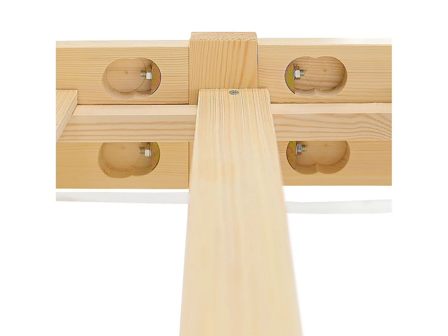 Łóżko podwójne 180x200 cm, jasne drewno