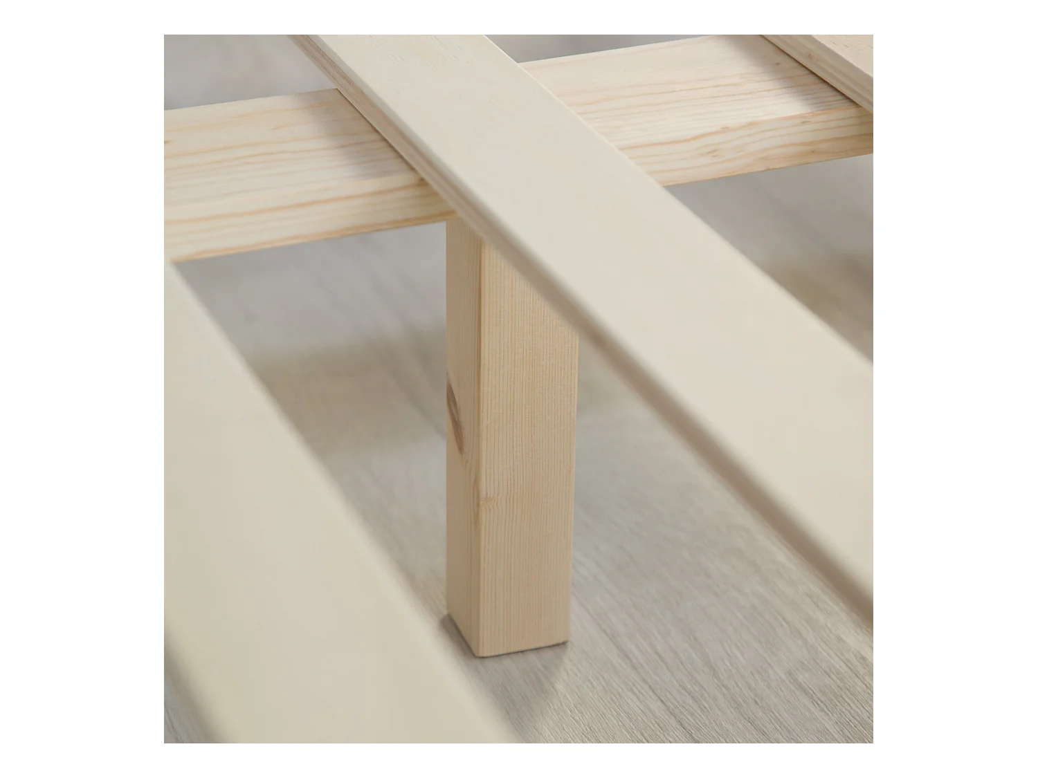 Einzelbett 94,5x204,5x66,7 cm Weißkiefer