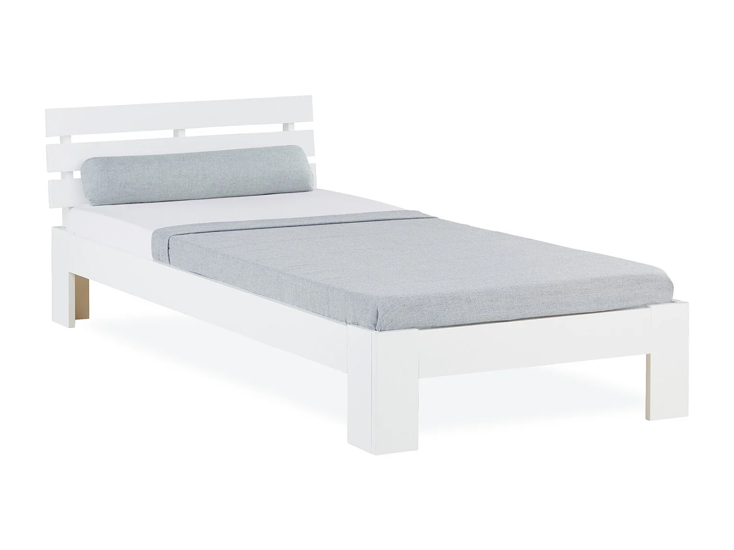 Łóżko pojedyncze 94,5x204,5x66,7 cm sosna biała