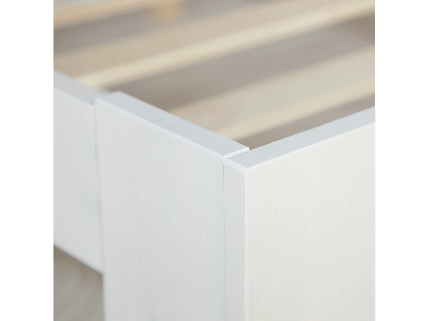 Łóżko pojedyncze 94,5x204,5x66,7 cm sosna biała