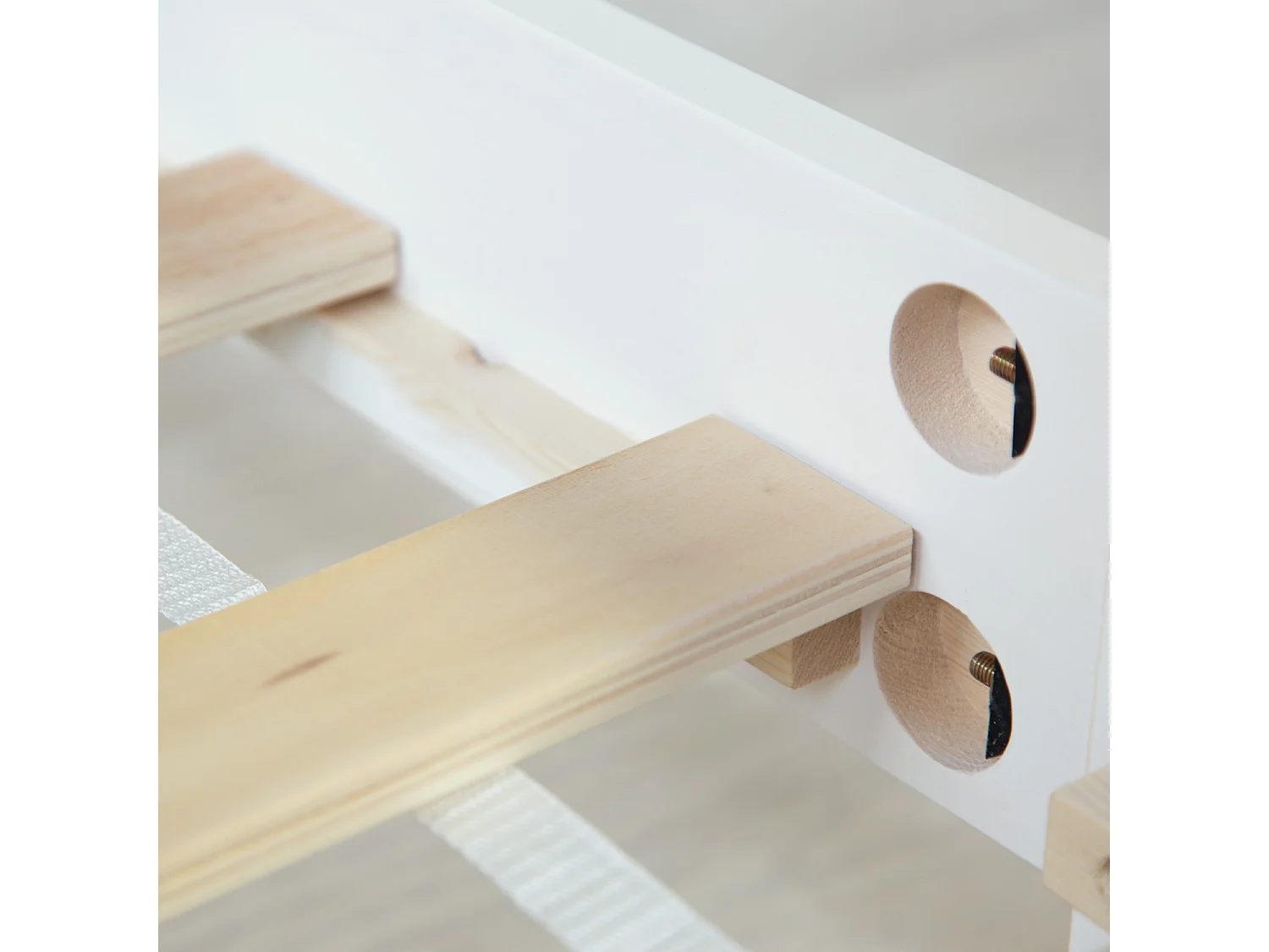 Łóżko pojedyncze 94,5x204,5x66,7 cm sosna biała