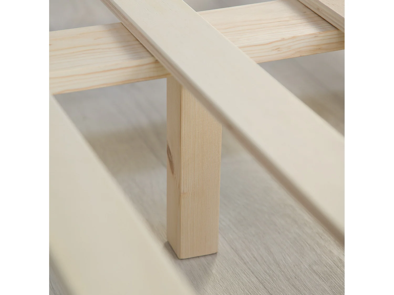 Łóżko pojedyncze 94,5x204,5x66,7 cm sosna biała