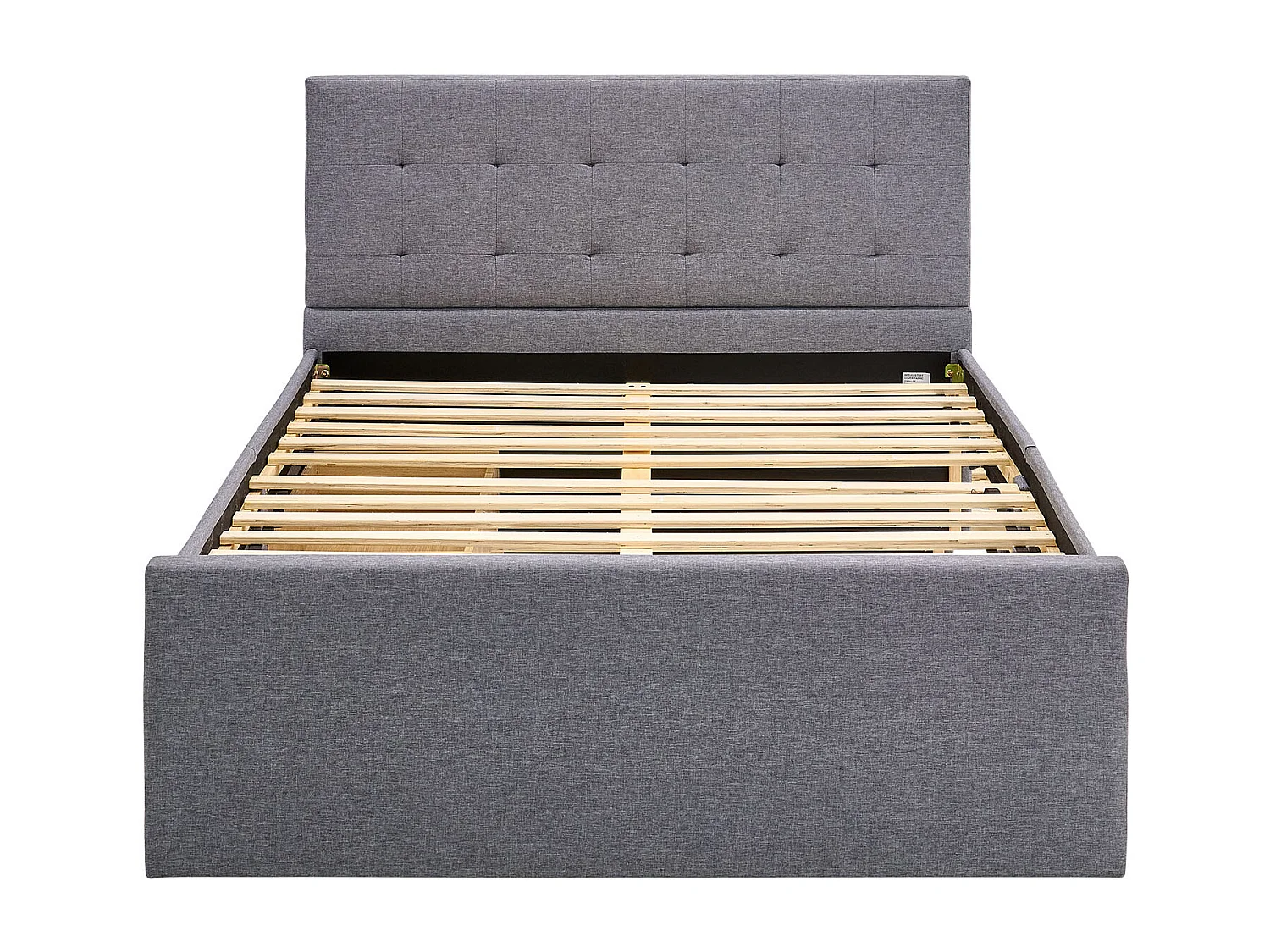 Cadre de lit rembourré 120x200 cm gris