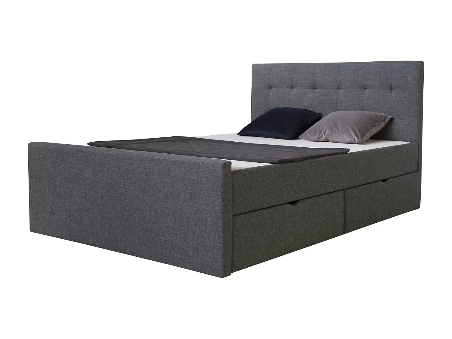 Cadre de lit rembourré 120x200 cm gris