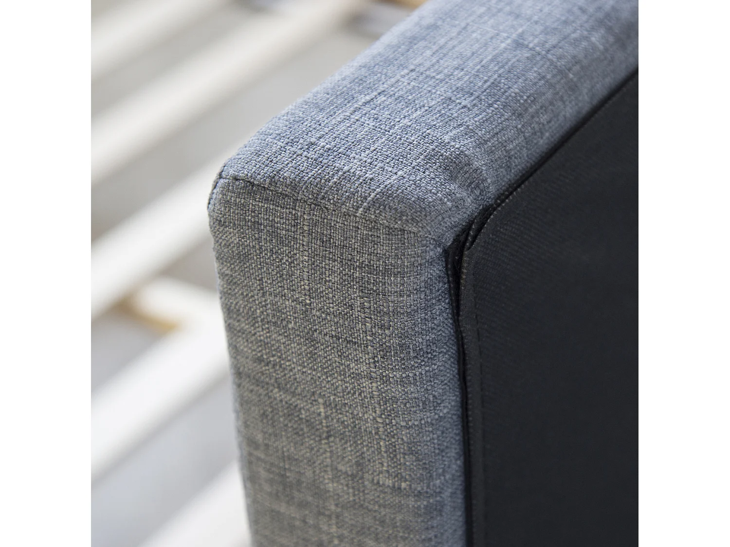 Cadre de lit rembourré 120x200 cm gris