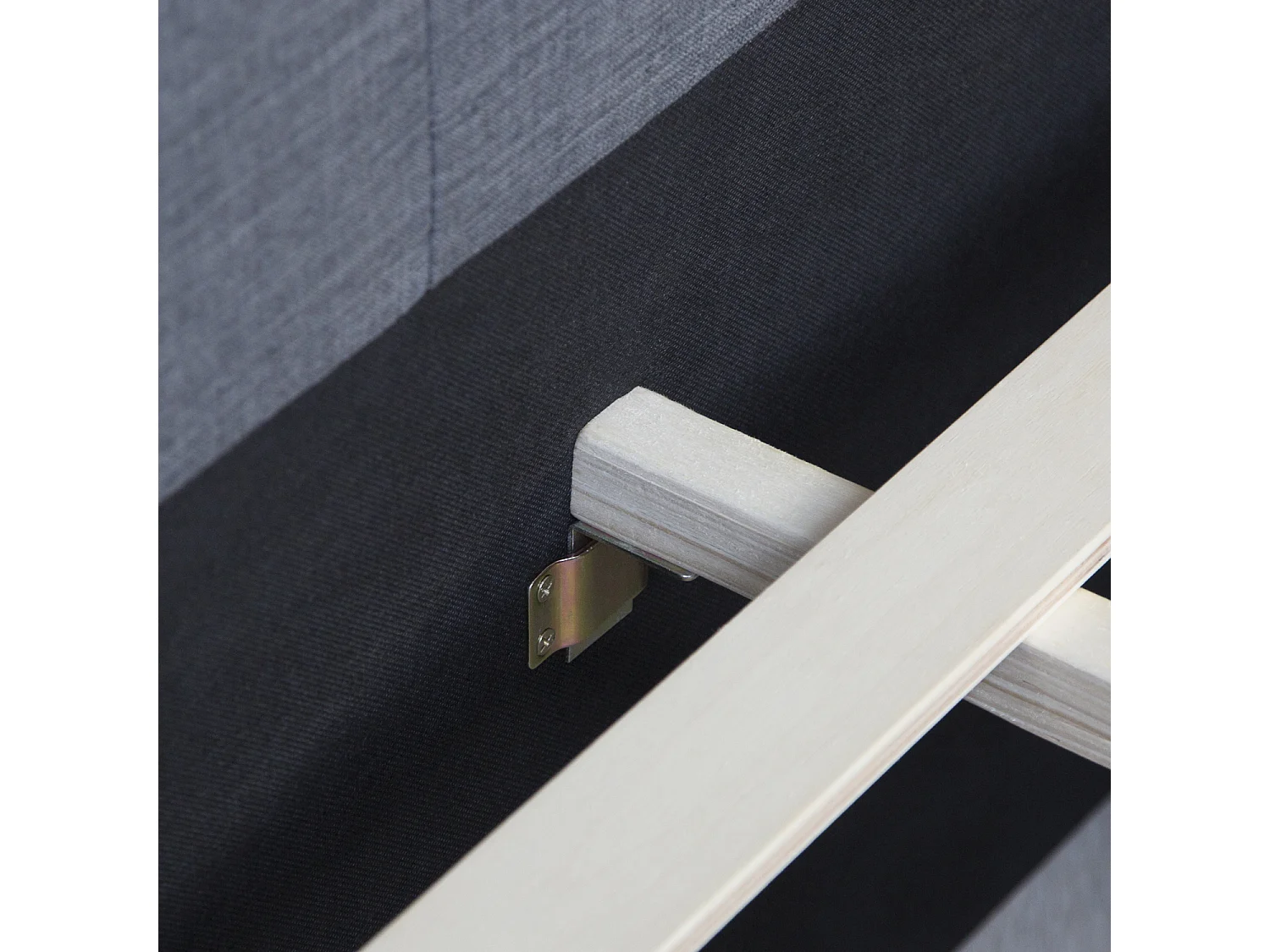 Cadre de lit rembourré 120x200 cm gris