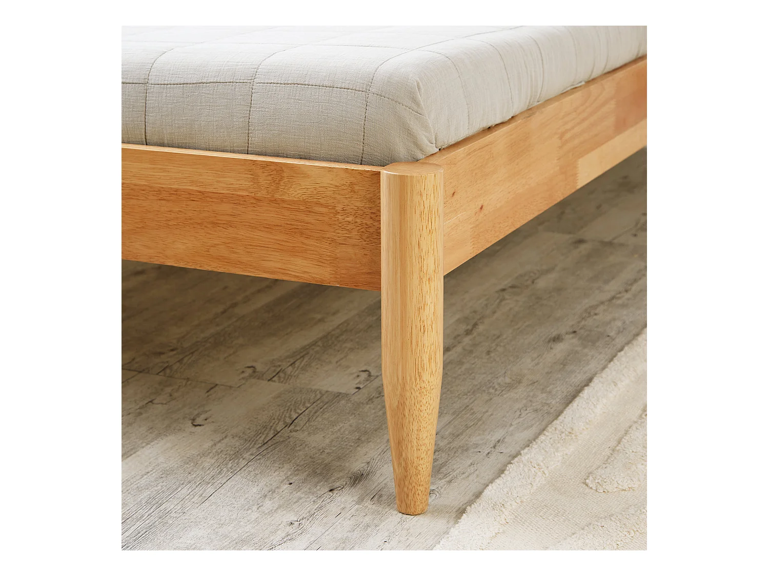 Bett 140x200 cm beige