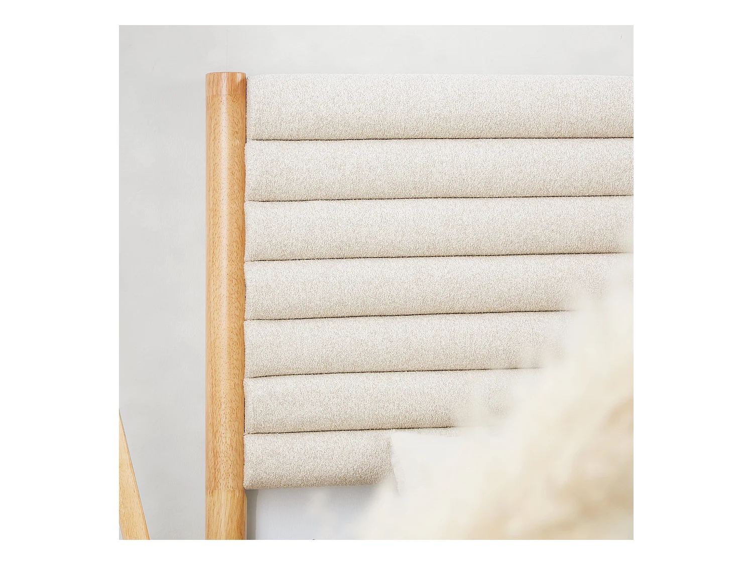 Bett 140x200 cm beige