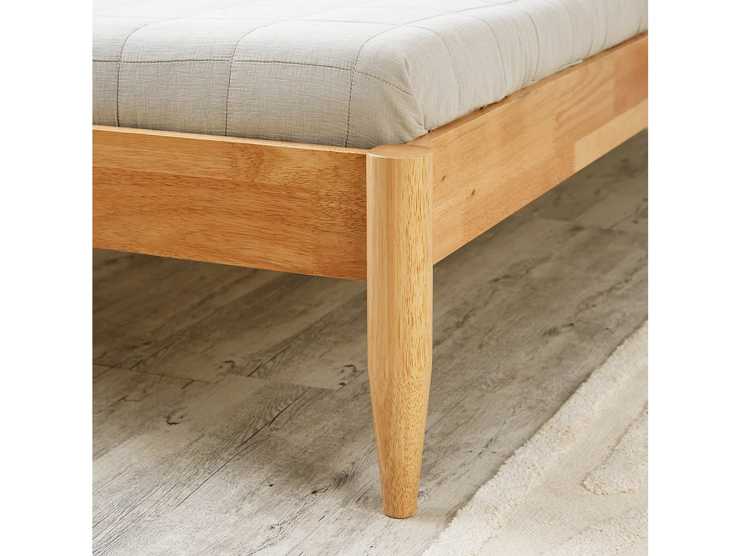 Bett 140x200 cm beige