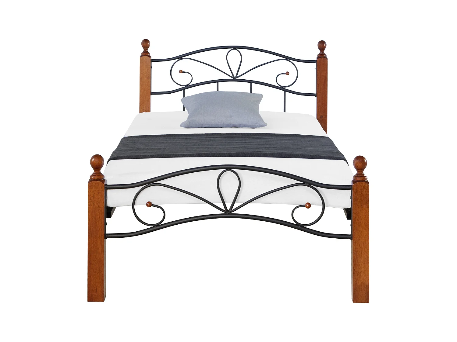 Bett 90x200 cm schwarz