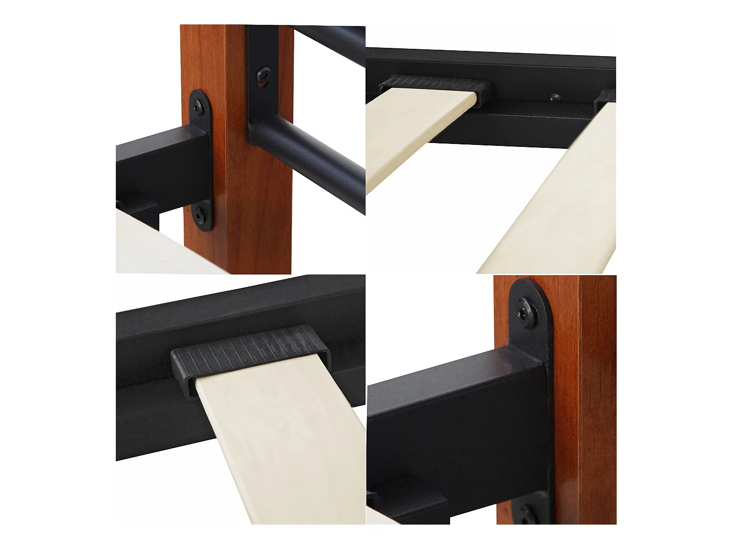 Bett 90x200 cm schwarz