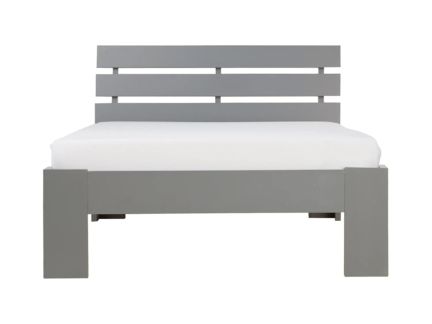 Bett 94,5x204,5x66,7 cm Grau Kiefer