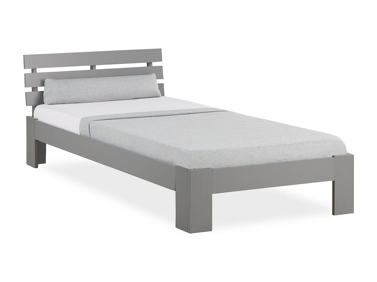 Łóżko 94,5x204,5x66,7 cm Szary Sosna