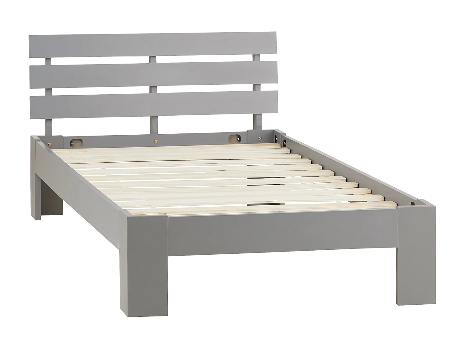 Łóżko 94,5x204,5x66,7 cm Szary Sosna