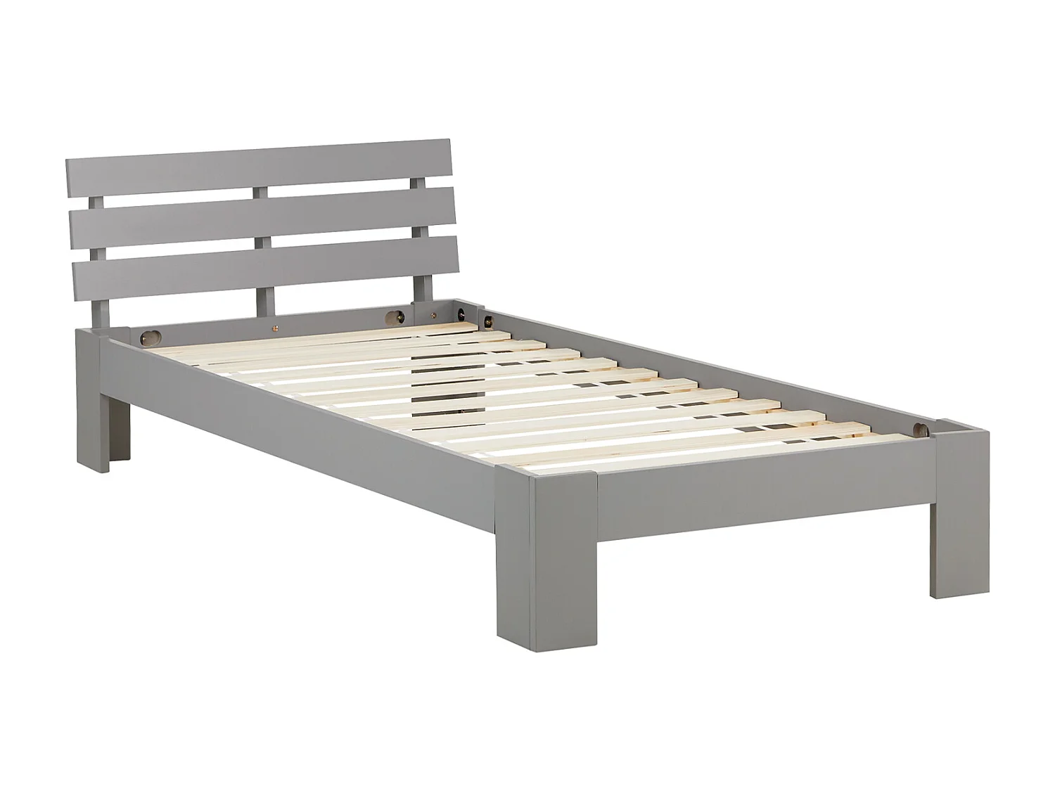 Łóżko 94,5x204,5x66,7 cm Szary Sosna