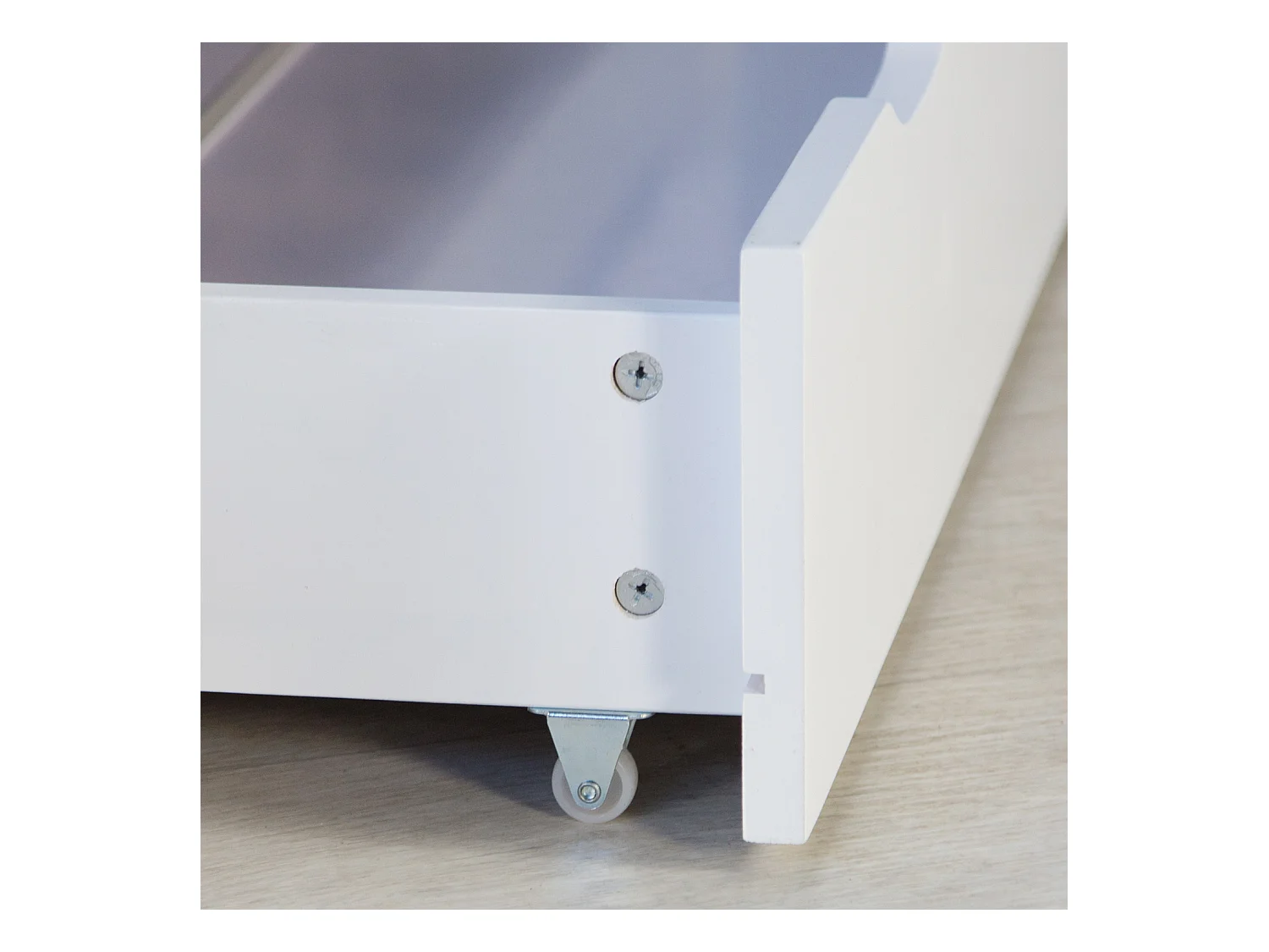 Łóżko podwójne 140x200 cm białe Drewniana rama łóżka Sosna