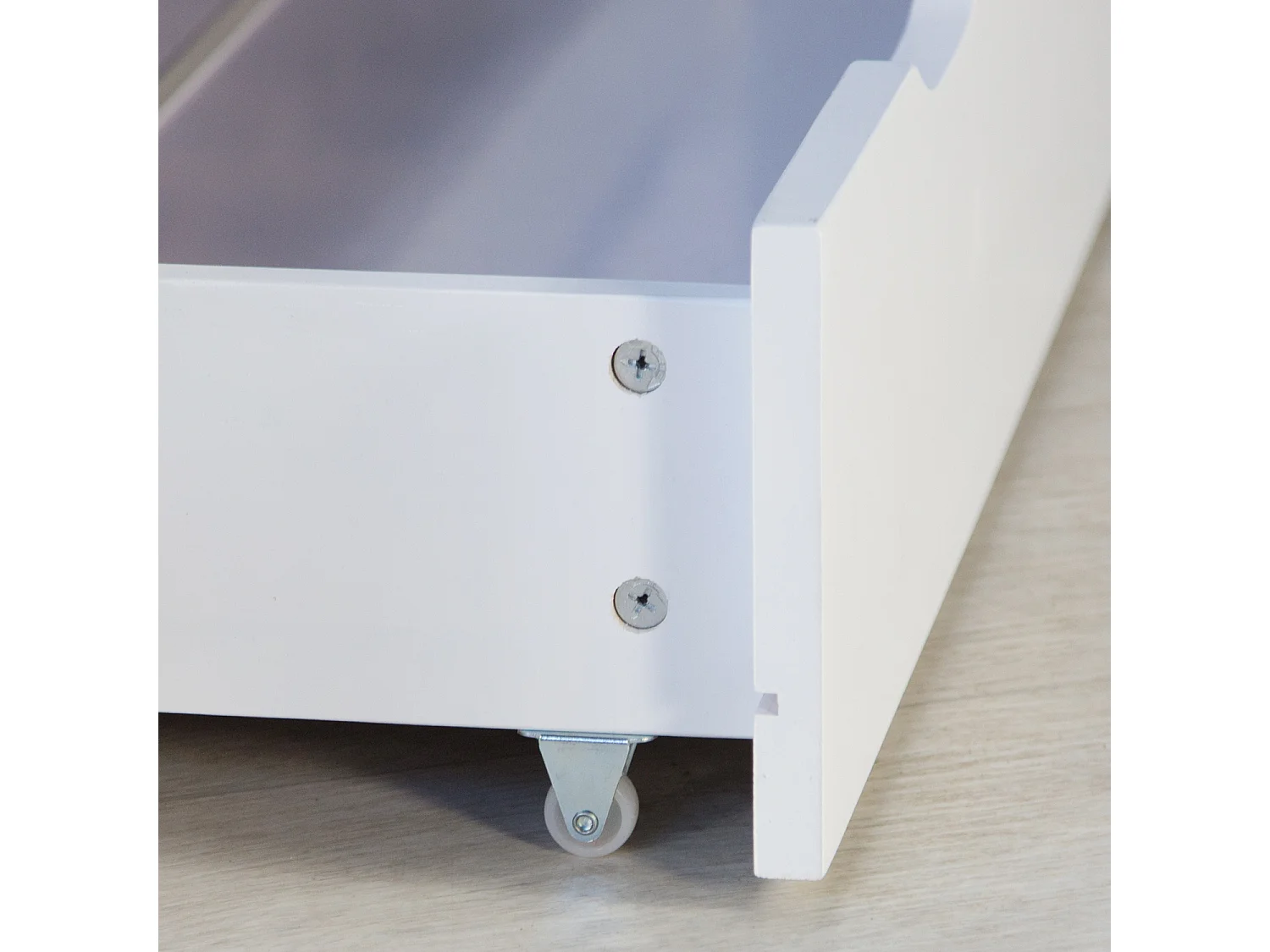 Łóżko podwójne 140x200 cm białe Drewniana rama łóżka Sosna