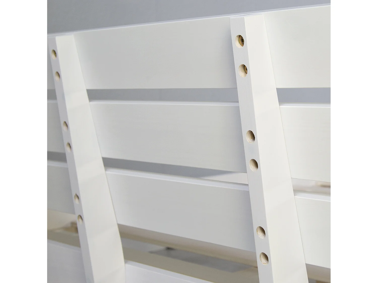 lit double 180x200 cm cadre en bois de pin massif blanc