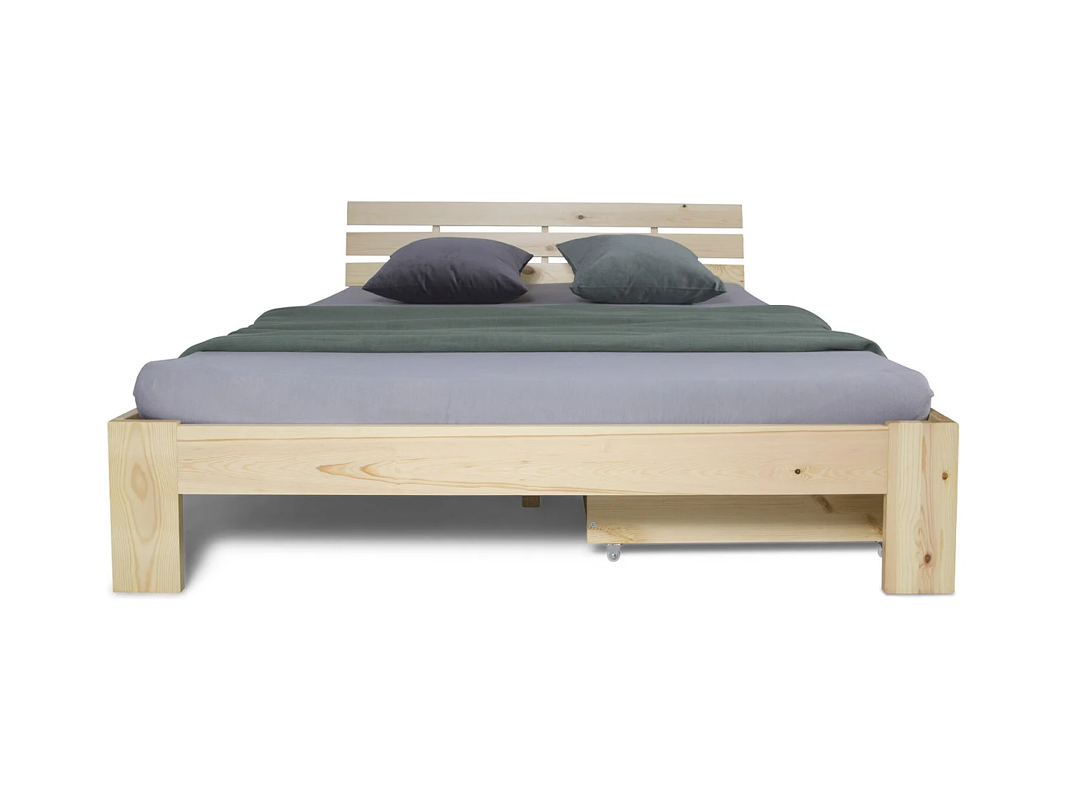 Doppelbett 140x200 cm Naturholz