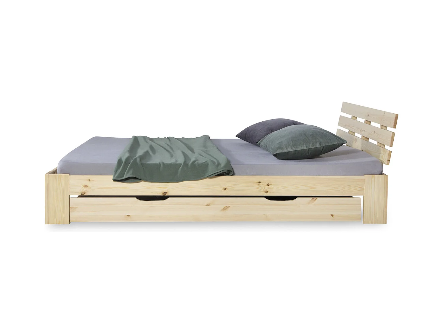 Doppelbett 140x200 cm Naturholz